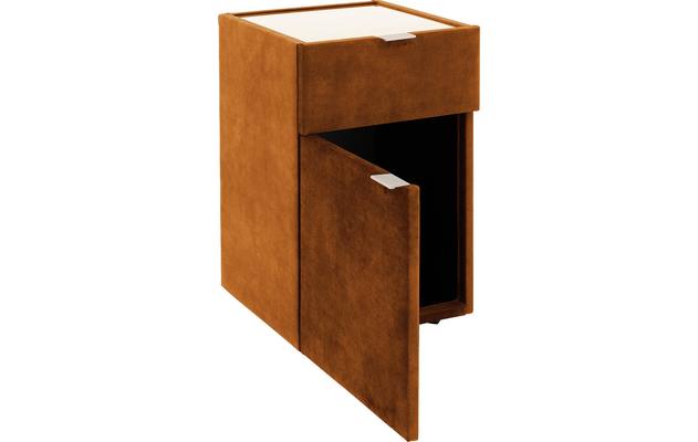 Goossens nachtkastje briljant luxe bruin stof - 8211871-03