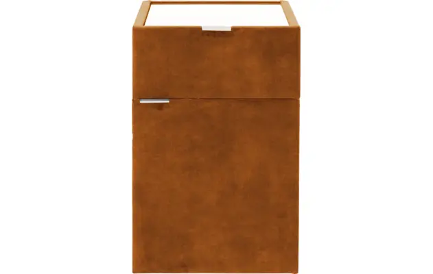 Goossens nachtkastje briljant luxe bruin stof - 8211871-A-01