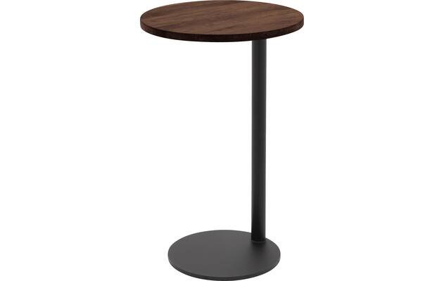 Goossens nachtkastje oval donker bruin eiken - 8211898-02