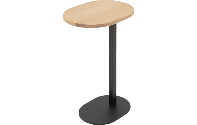 Goossens nachtkastje oval wit eiken - 8211901-03