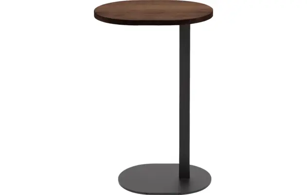 Goossens nachtkastje oval donker bruin eiken - 8211902-02