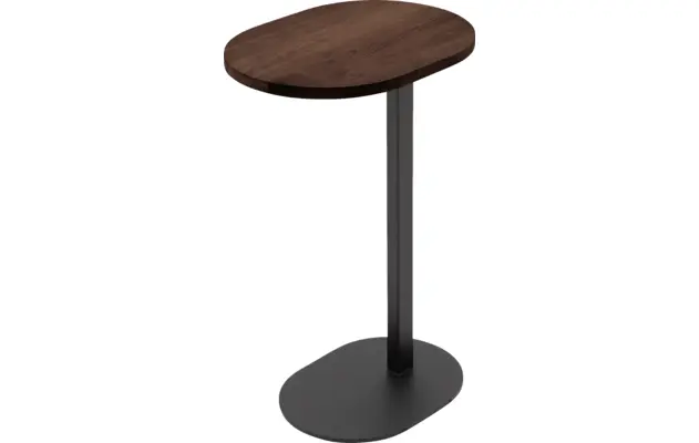 Goossens nachtkastje oval donker bruin eiken - 8211902-03