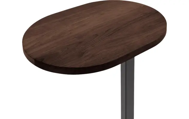 Goossens nachtkastje oval donker bruin eiken - 8211902-04