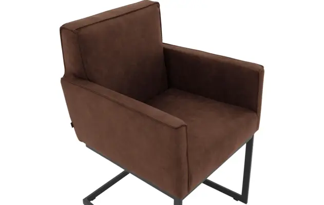 Goossens excellent eetkamerstoel tom bruin micro leer - 8213150-06