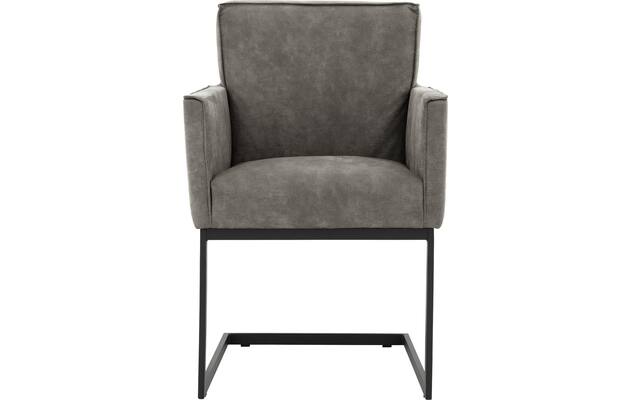 Goossens excellent eetkamerstoel tom grijs micro leer - 8213151-01