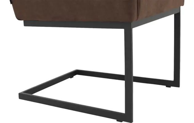 Goossens excellent eetkamerstoel tom bruin micro leer - 8213153-05