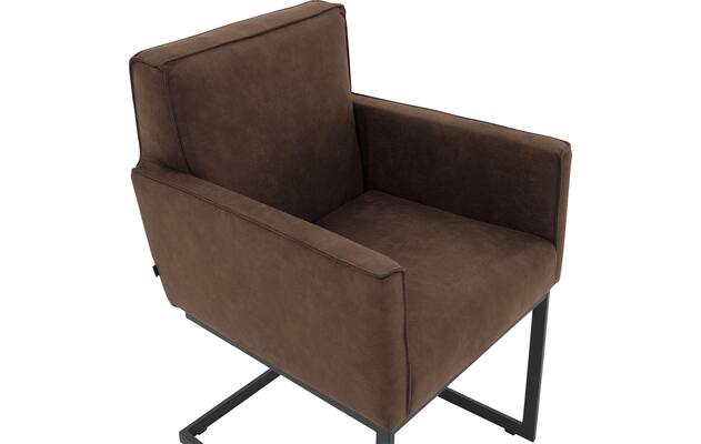 Goossens excellent eetkamerstoel tom bruin micro leer - 8213153-06