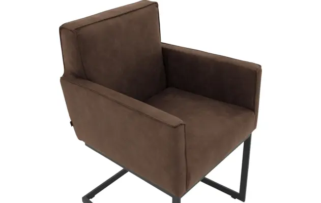 Goossens excellent eetkamerstoel tom bruin micro leer - 8213153-06