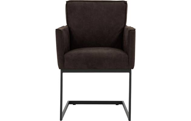 Goossens excellent eetkamerstoel tom bruin micro leer - 8213154-01