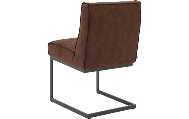 Goossens excellent eetkamerstoel tom bruin micro leer - 8213155-03