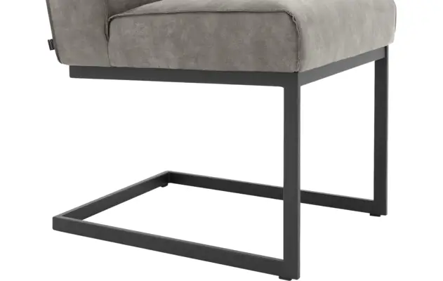 Goossens excellent eetkamerstoel tom grijs micro leer - 8213157-05