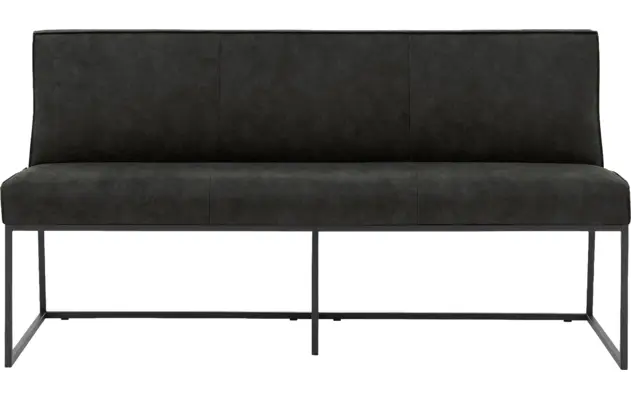 Goossens excellent eetkamerbank tom grijs micro leer - 8213172-02