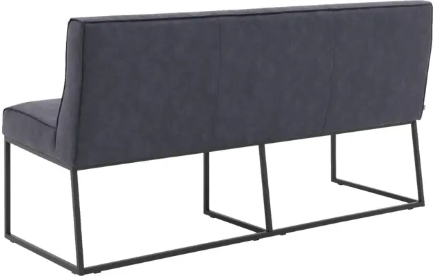 Goossens excellent eetkamerbank tom blauw micro leer - 8213174-03