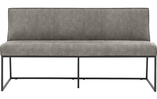 Goossens excellent eetkamerbank tom grijs micro leer - 8213177-02