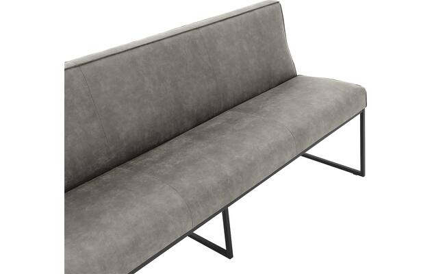 Goossens excellent eetkamerbank tom grijs micro leer - 8213177-05