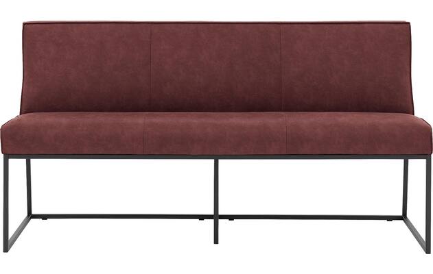 Goossens excellent eetkamerbank tom rood micro leer - 8213178-02