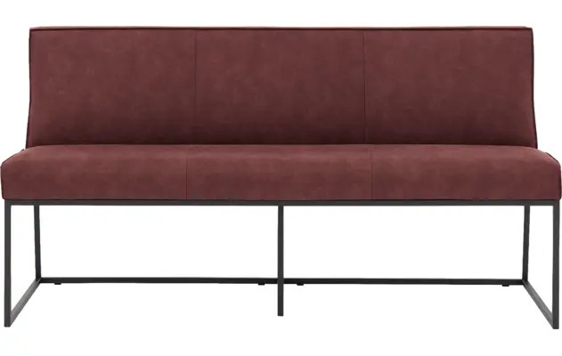 Goossens excellent eetkamerbank tom rood micro leer - 8213178-02