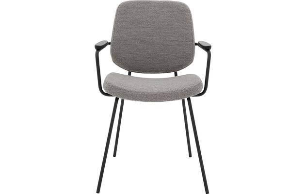 Goossens eetkamerstoel hjalmar grijs stof - 8213333-03