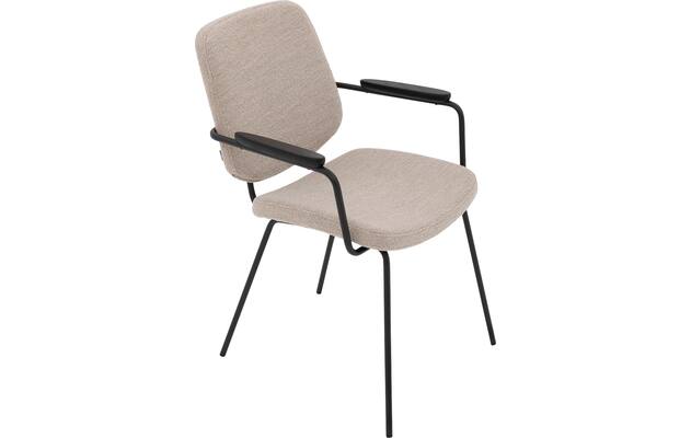 Goossens eetkamerstoel hjalmar beige stof - 8213334-04