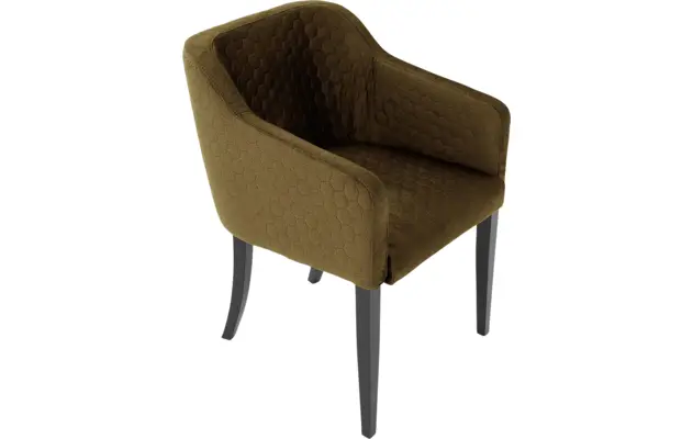 Goossens eetkamerstoel peda groen stof - 8213351-04