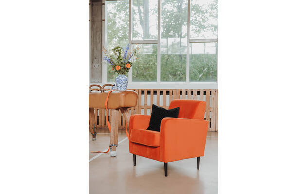 Goossens fauteuil hipp geel stof - 8213482-01