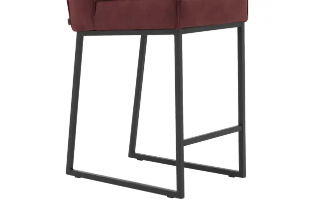Goossens excellent barstoel tom rood micro leer - 8215141-05