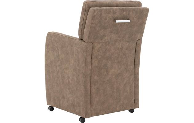 Goossens eetkamerstoel leen bruin microvezel - 8215359-04