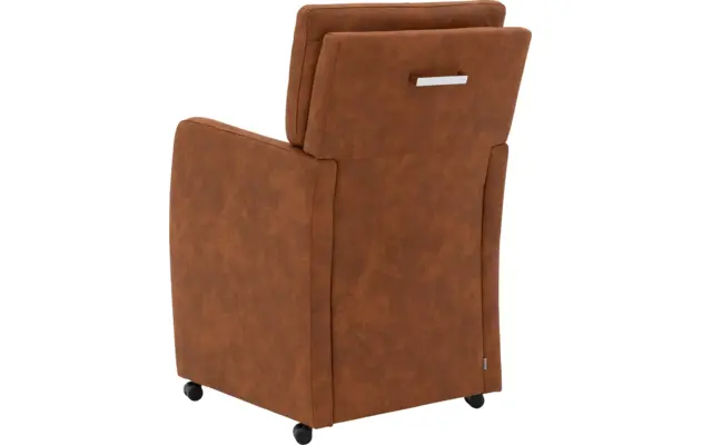 Goossens eetkamerstoel leen bruin microvezel - 8215361-03