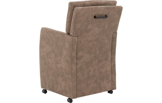 Goossens eetkamerstoel leen bruin microvezel - 8215367-04