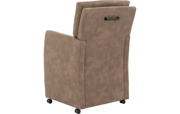 Goossens eetkamerstoel leen bruin microvezel - 8215367-04