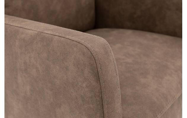 Goossens eetkamerstoel leen bruin microvezel - 8215367-06