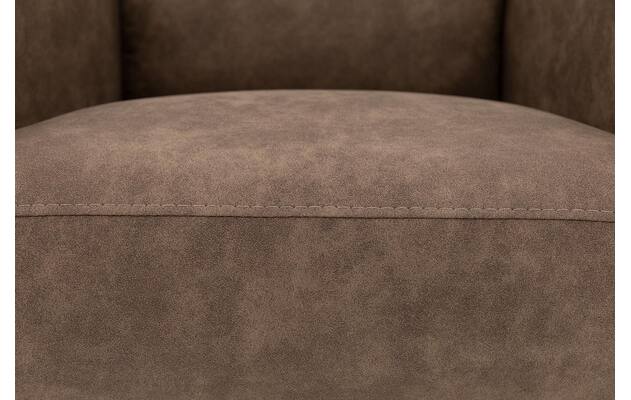 Goossens eetkamerstoel leen bruin microvezel - 8215367-07