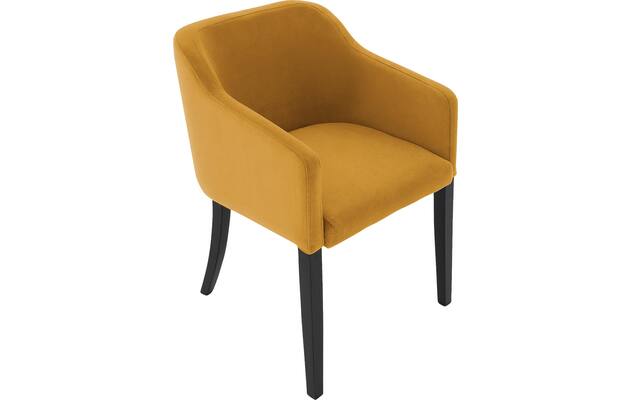 Goossens eetkamerstoel peda geel stof - 8215381-04