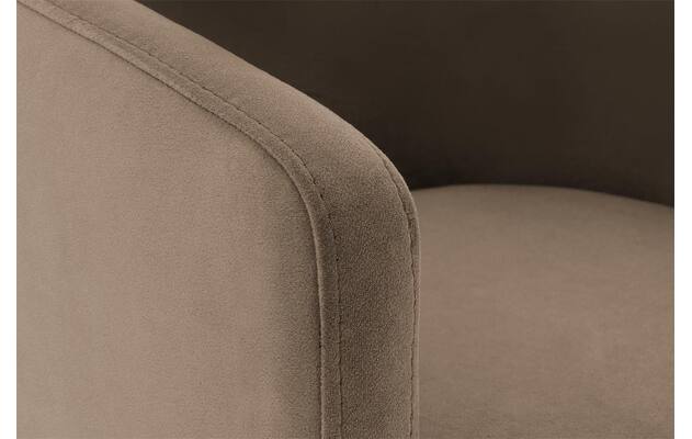 Goossens eetkamerstoel peda bruin stof - 8215388-06