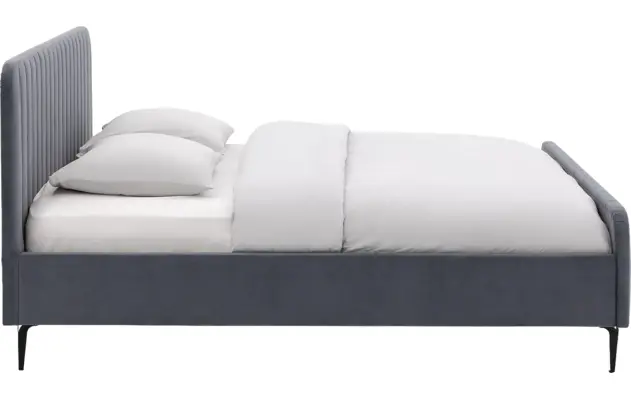 Goossens bedframe attent blauw stof - 8215482-05