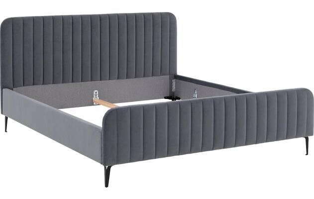 Goossens bedframe attent blauw stof - 8215482-08