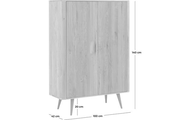 Goossens opbergkast bjarte donker bruin eiken - 8215663-goossens-bjarte-opbergkast-eiken-50