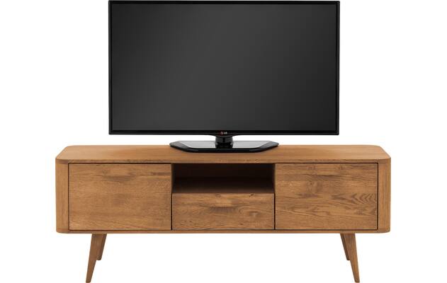 Goossens tv meubel bjarte blank eiken - 8215719-02