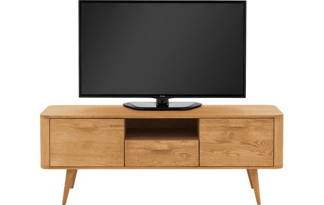 Goossens tv meubel bjarte blank eiken - 8215721-02