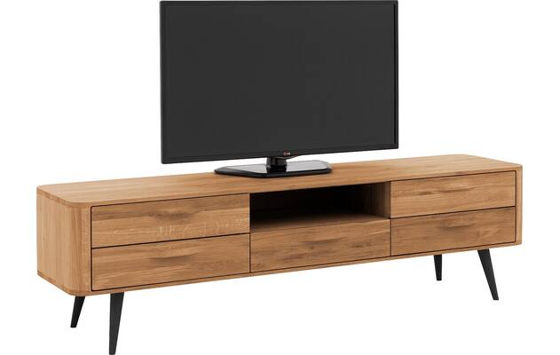 Goossens tv meubel bjarte blank eiken - 8215728-04