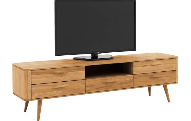 Goossens tv meubel bjarte blank eiken - 8215729-04