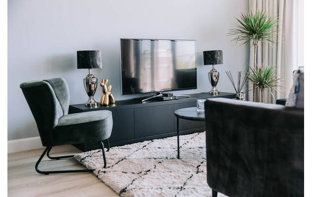 Goossens tv meubel barcelona zwart eiken - 8215740-03
