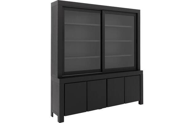 Goossens buffetkast clear zwart eiken - 8215787-02