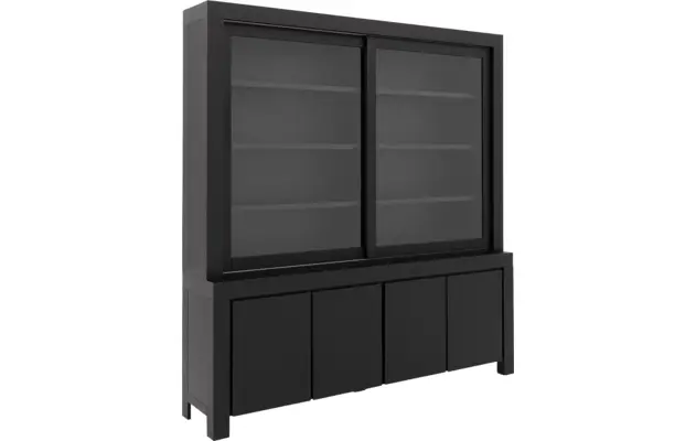 Goossens buffetkast clear zwart eiken - 8215787-02