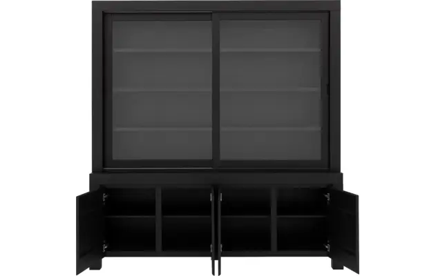 Goossens buffetkast clear zwart eiken - 8215787-03