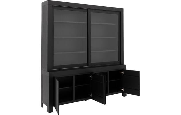 Goossens buffetkast clear zwart eiken - 8215787-04