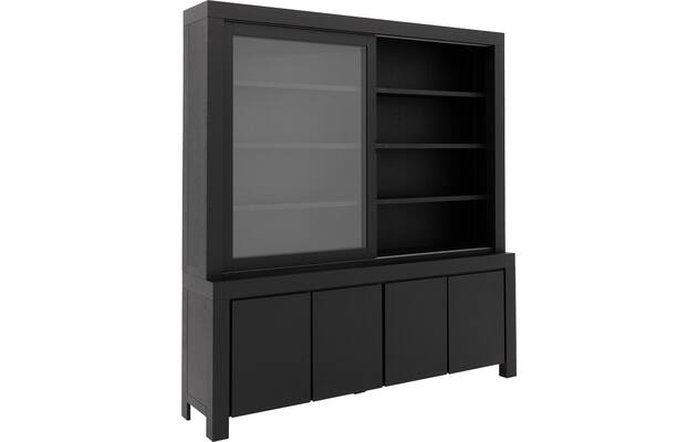 Goossens buffetkast clear zwart eiken - 8215787-06