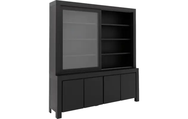 Goossens buffetkast clear zwart eiken - 8215787-06