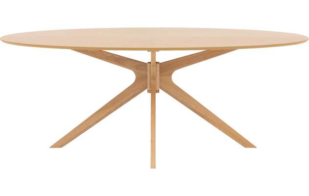 Goossens basic eettafel sanoa blank eiken - 8215945-01