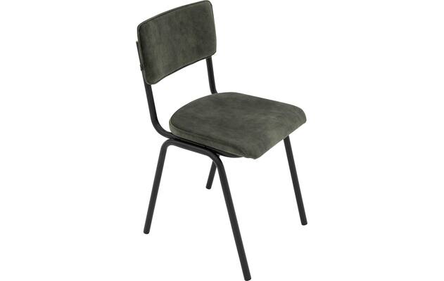 Goossens eetkamerstoel chaplin groen stof - 8216148-04